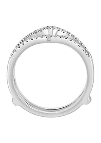 ct. t.w. Diamond Ring Guard in 14K White Gold