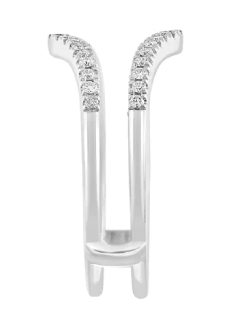 ct. t.w. Diamond Ring Guard in 14K White Gold