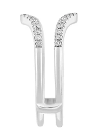 ct. t.w. Diamond Ring Guard in 14K White Gold