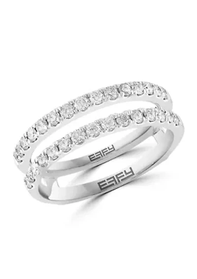3/4 ct. t.w. Diamond Ring Guard in 14K White Gold