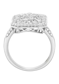 14K White Gold Diamond Ring