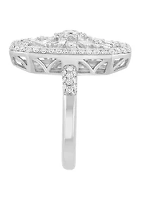 14K White Gold Diamond Ring