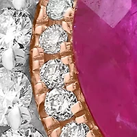 5/8 ct. t.w. Diamond, 1.42 ct. t.w. Natural Ruby Ring in 14K White and Rose Gold