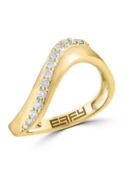  14K Yellow Gold Diamond Ring 