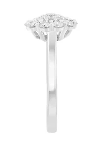 14K White Gold Diamond Ring 