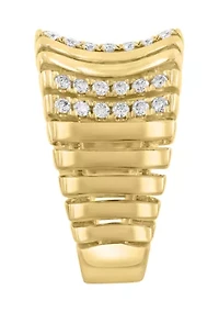 14K Yellow Gold Diamond Ring 