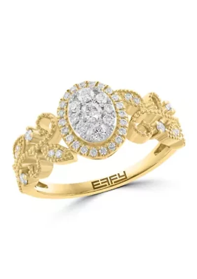 14K Yellow Gold Diamond Ring