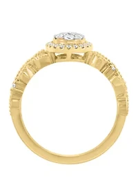 14K Yellow Gold Diamond Ring