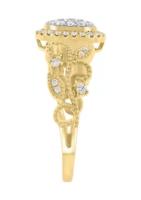 14K Yellow Gold Diamond Ring