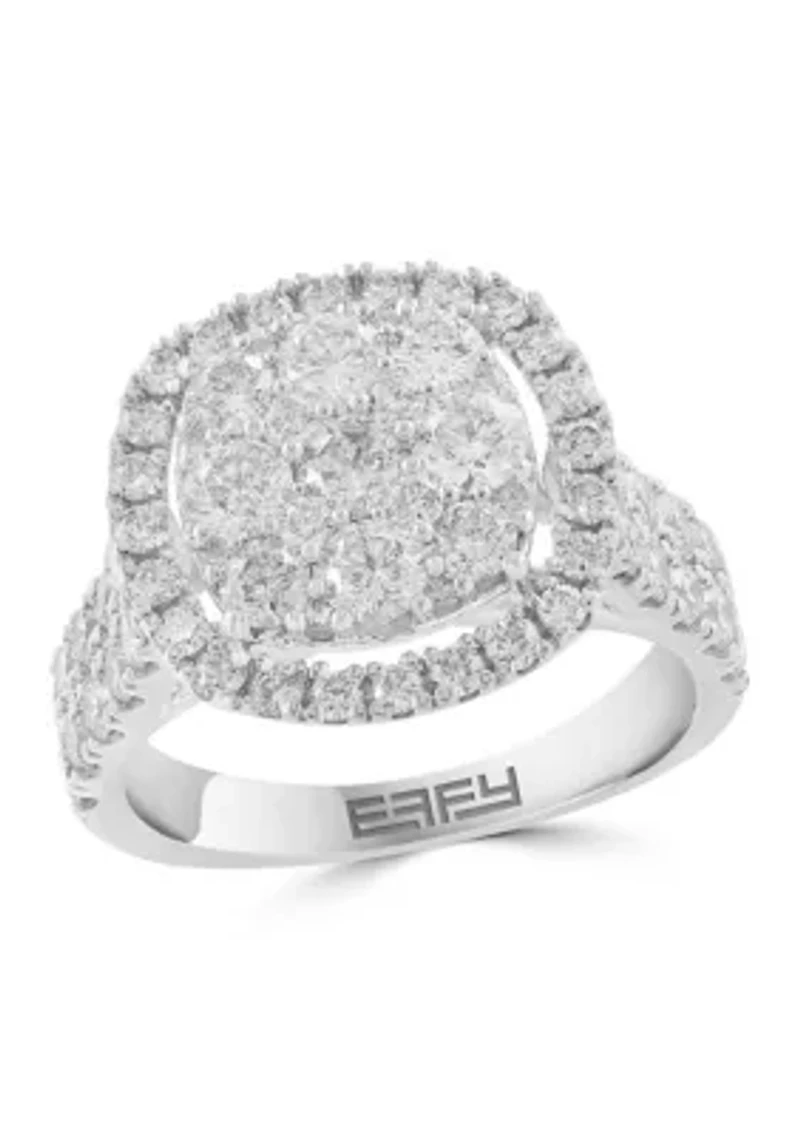 14K White Gold Diamond Ring