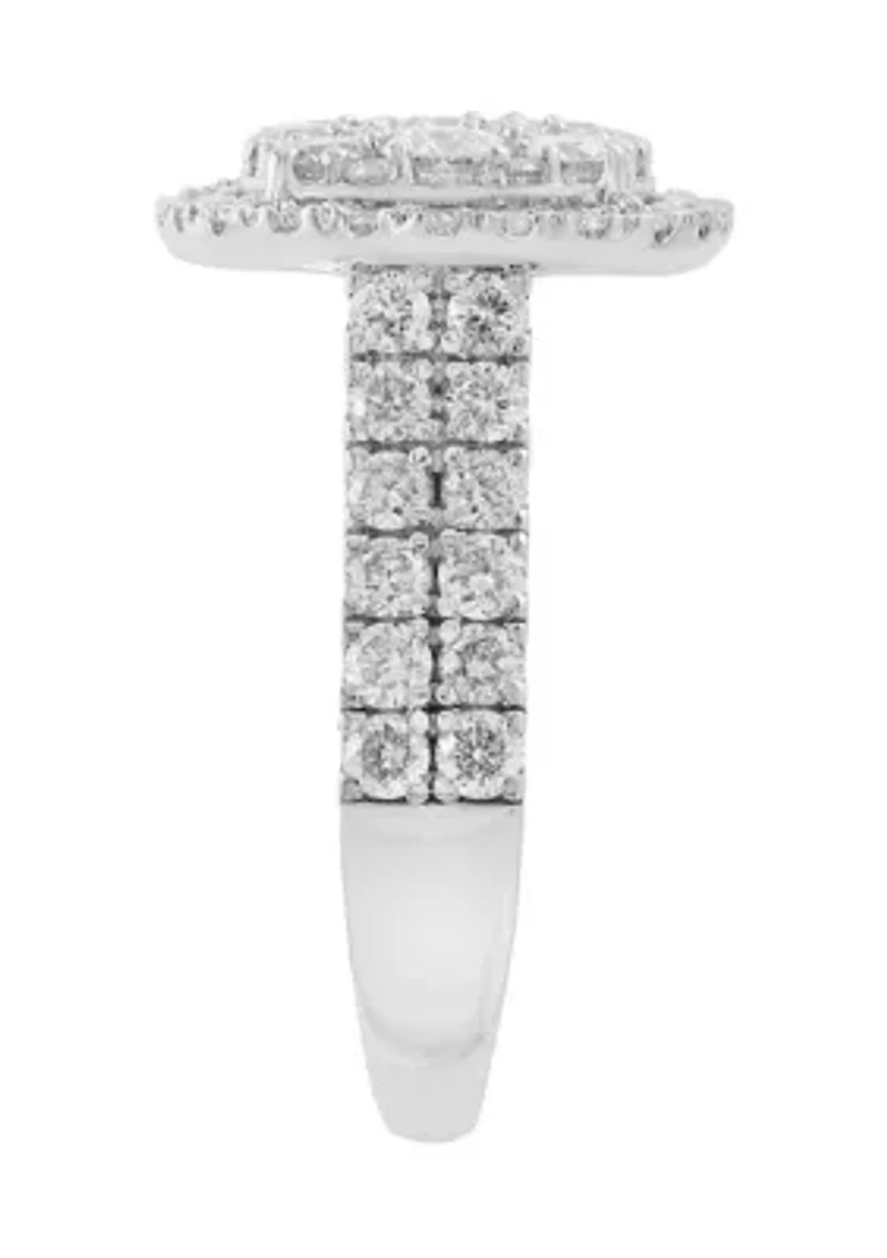 14K White Gold Diamond Ring