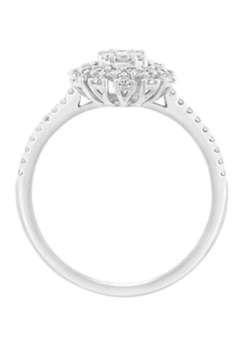 Diamond Ring in 14K White Gold 