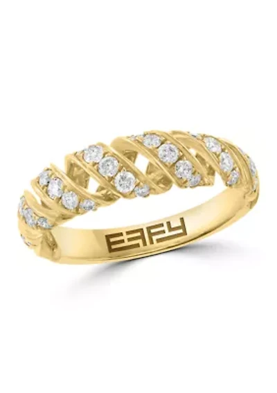 14K Yellow Gold Diamond Ring 
