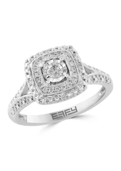 Diamond Ring in 14K White Gold