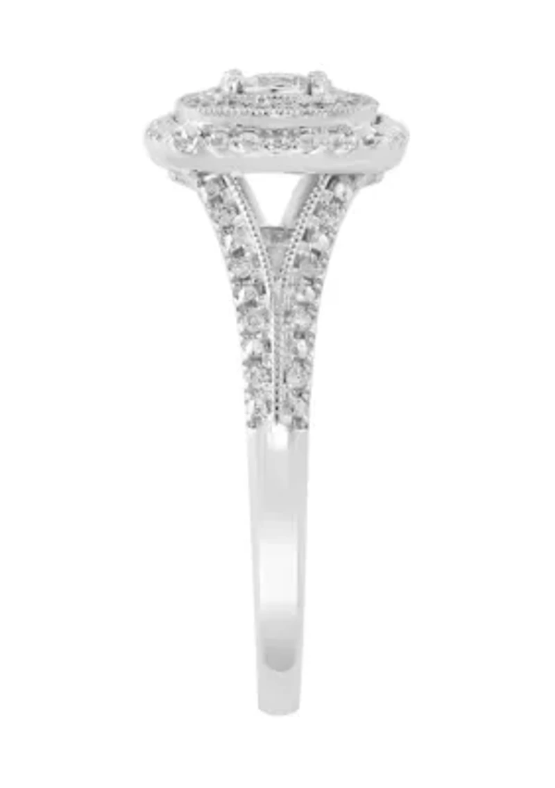 Diamond Ring in 14K White Gold