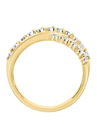 Diamond Ring in 14K White and Yellow Gold