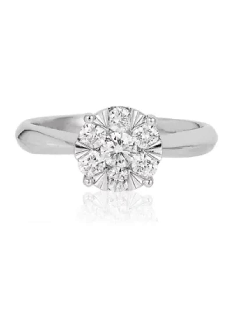ct. t.w. Diamond Ring in 14K White Gold