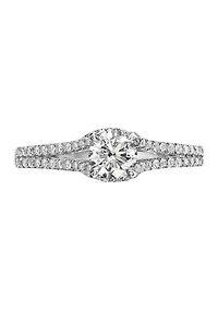 3/4 ct. t.w. Diamond Pavé Classica Ring in 14K White Gold
