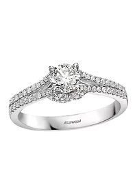 3/4 ct. t.w. Diamond Pavé Classica Ring in 14K White Gold