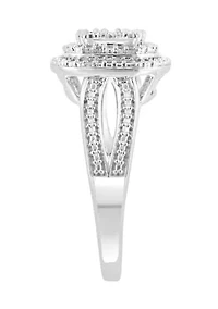 Sterling Silver 1/10 ct. t.w. Diamond Miracle Ring Set