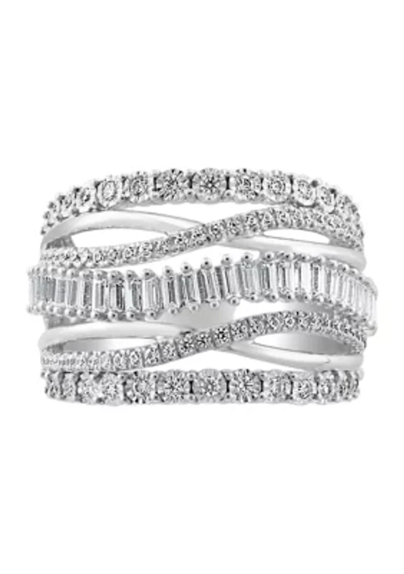 Sterling Silver 1 ct. t.w. Miracle Diamond Ring