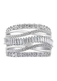 Sterling Silver 1 ct. t.w. Miracle Diamond Ring