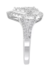 5/8 ct. t.w. Diamond Miracle Set Cluster Ring in Sterling Silver