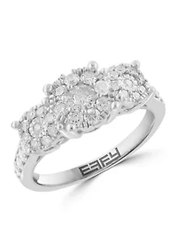 Sterling Silver Diamond Ring