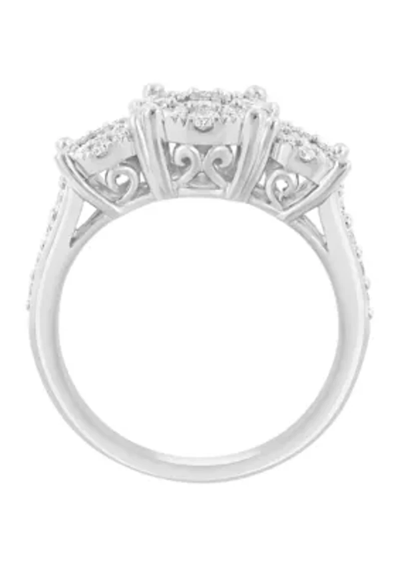 Sterling Silver Diamond Ring