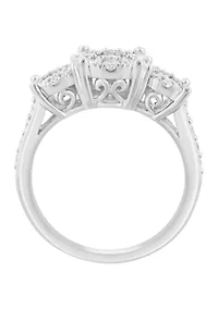 Sterling Silver Diamond Ring