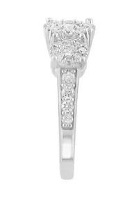 Sterling Silver Diamond Ring