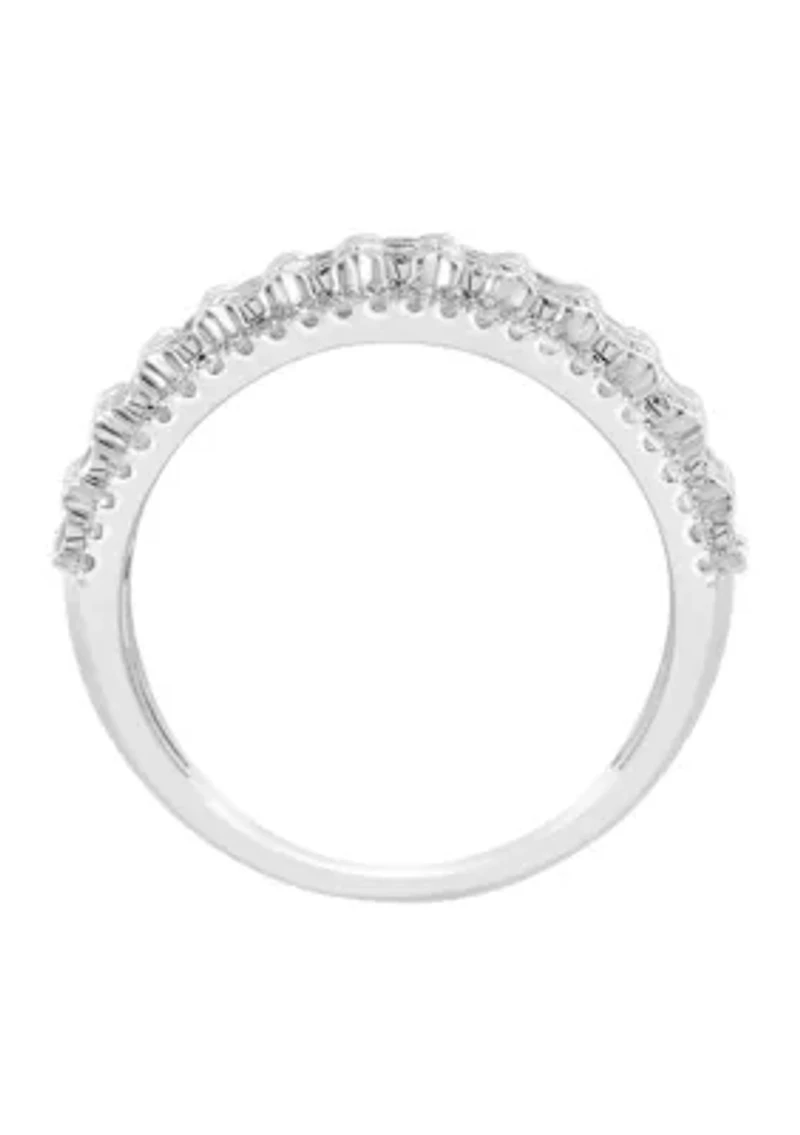 Sterling Silver Diamond Ring