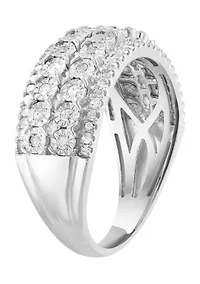 Sterling Silver Diamond Ring