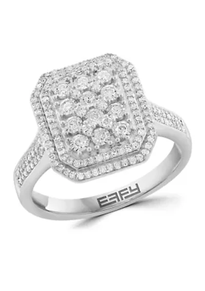 Sterling Silver Diamond Ring