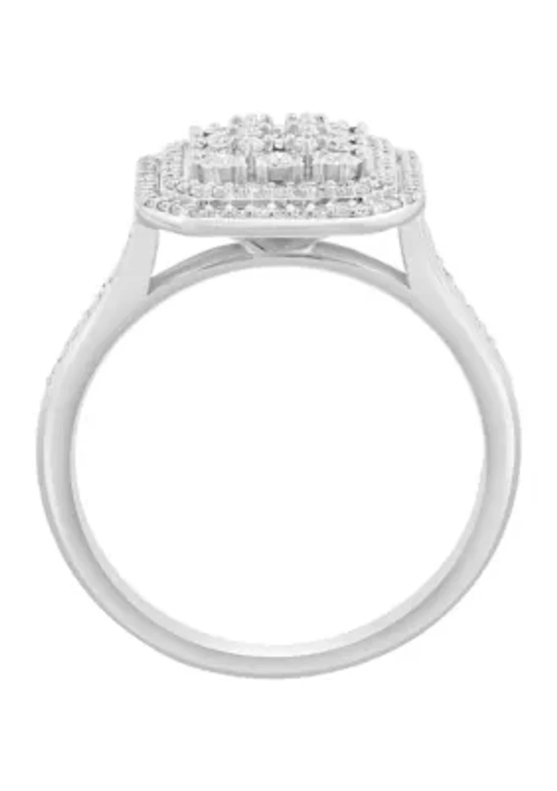 Sterling Silver Diamond Ring