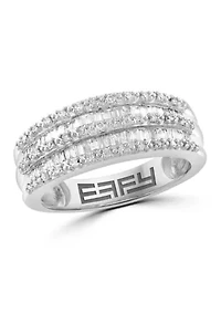 Sterling Silver Diamond Ring 