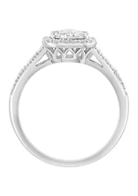 Sterling Silver Diamond Ring 