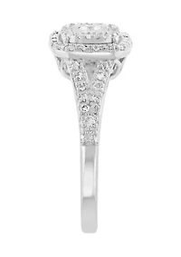 Sterling Silver Diamond Ring 