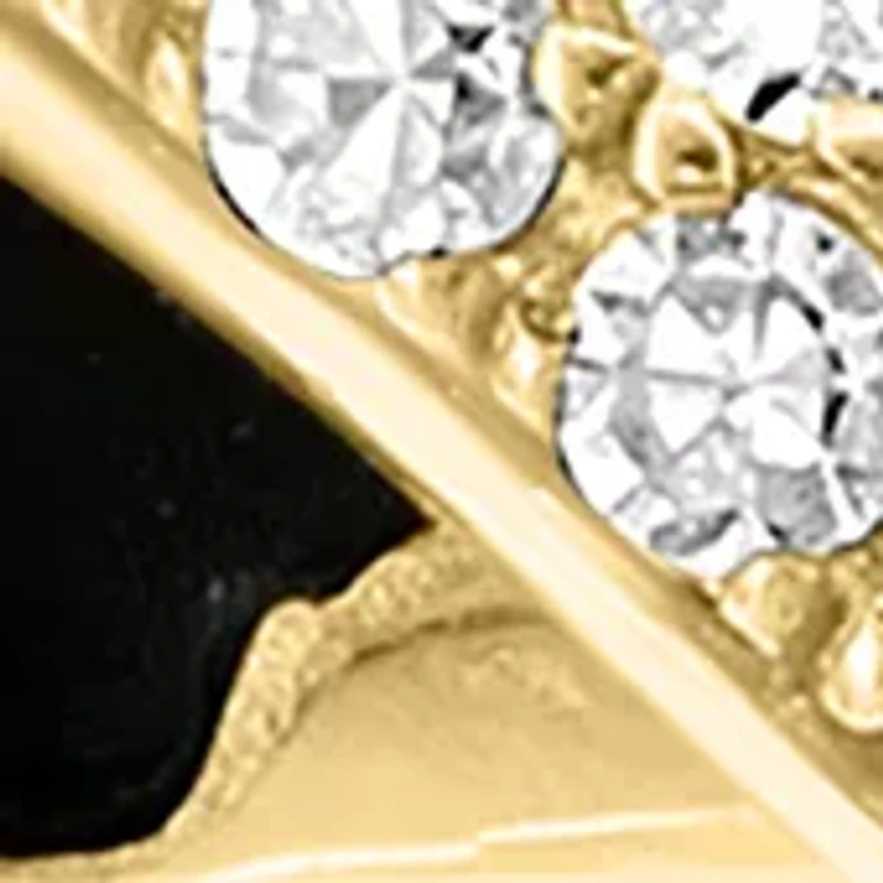1/3 ct. t.w. Diamond Panther Print Crossover Ring in 14K Yellow Gold  