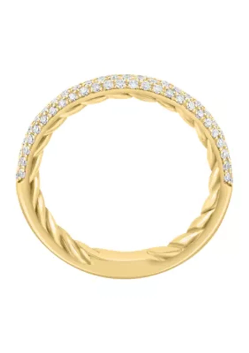 14K Yellow Gold Diamond Ring