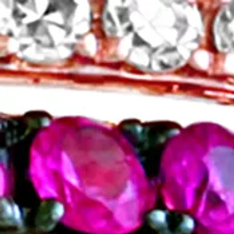 1/3 ct. t.w. Diamond and 3/4 ct. t.w. Ruby Ring in 14K Rose Gold