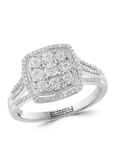 14K White Gold Diamond Ring 