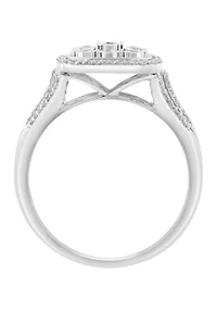 14K White Gold Diamond Ring 