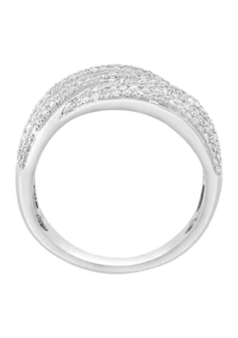 14K White Gold Diamond Ring 