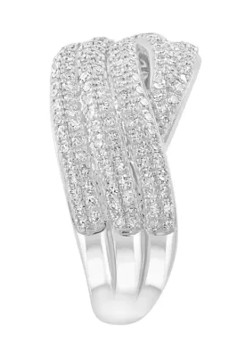 14K White Gold Diamond Ring 