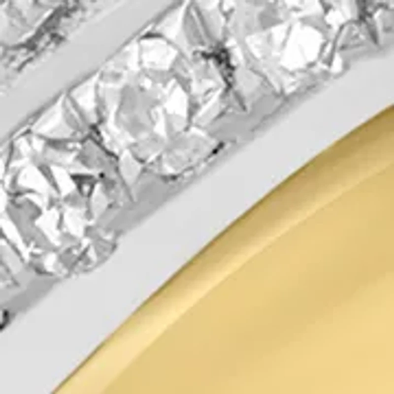 Silver 14K Yellow Gold Plated Diamond Ring 