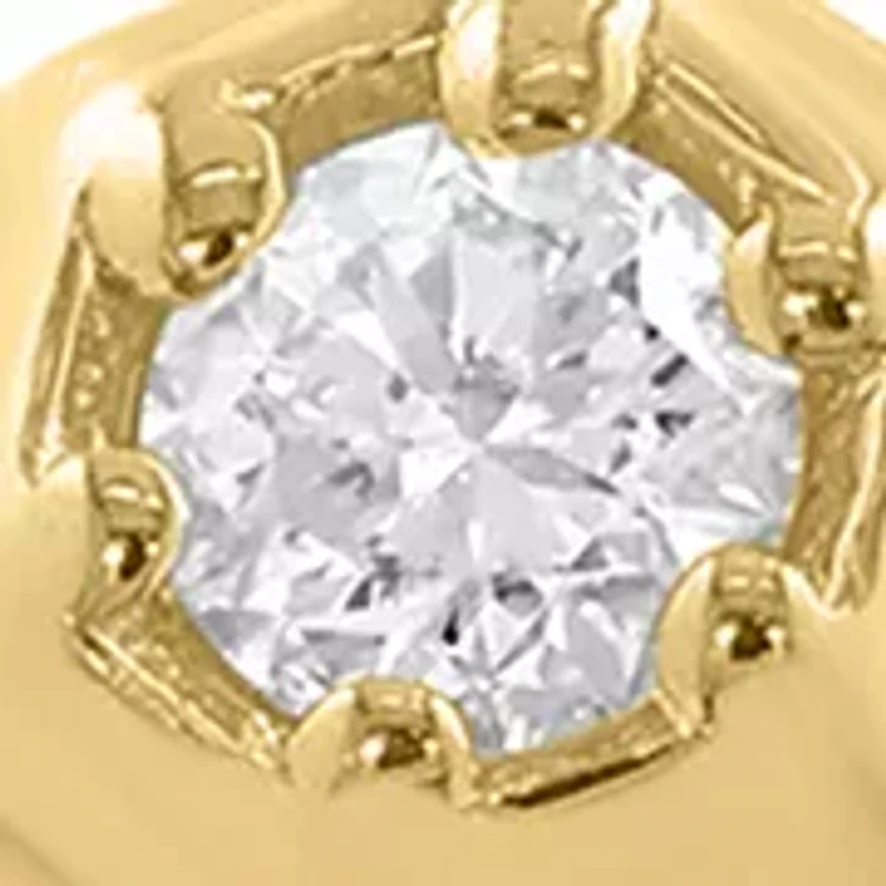 Gold over Sterling Silver 14KY Plated Diamond Ring