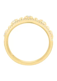 Gold over Sterling Silver 14KY Plated Diamond Ring
