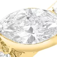 Diamond Ring in 14K Yellow Gold Plated Over Sterling Silver