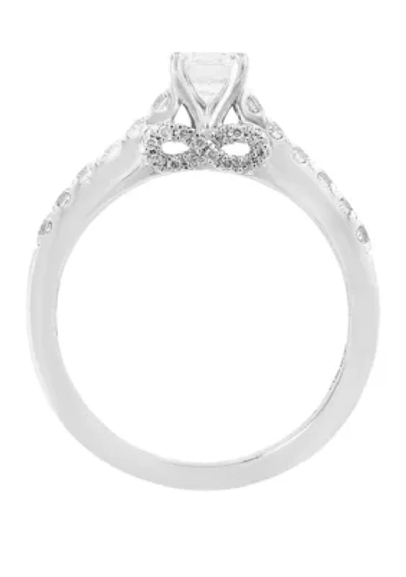 3/4 ct. t.w. Diamond Infinite Love Engagement Ring in 14k White Gold
